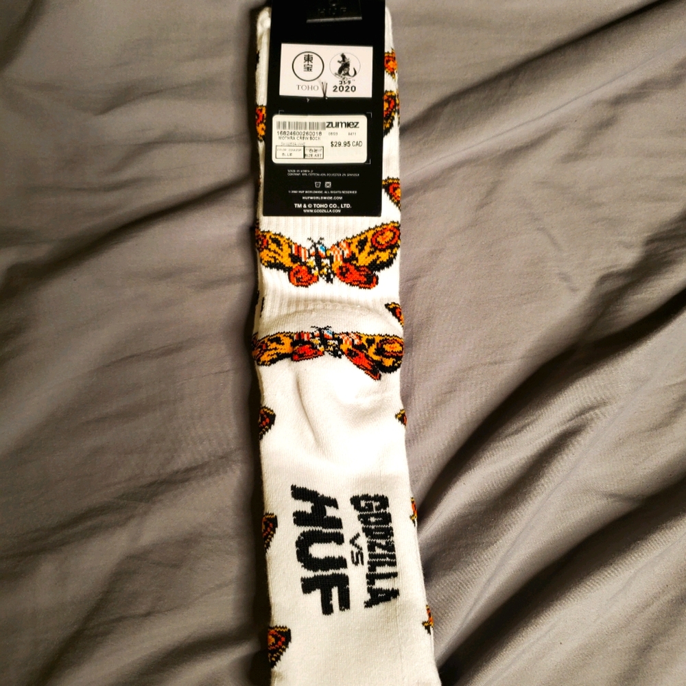 Godzilla x huf socks super rare